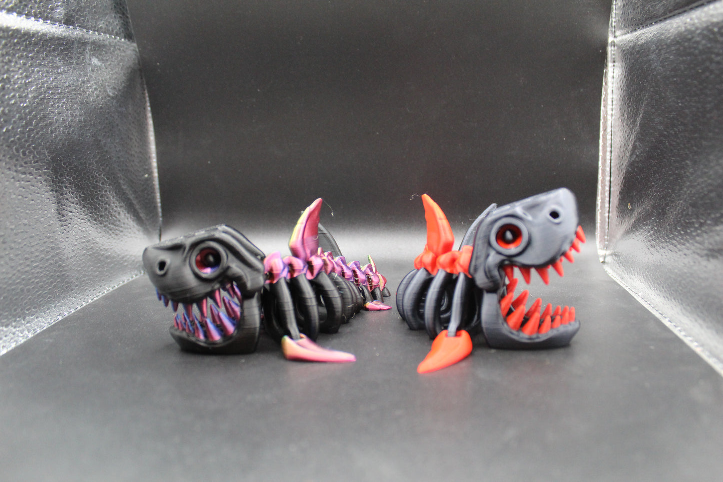 3D Printed Articulating Skeleton Shark TWO-Color