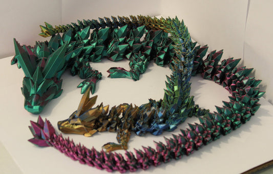 3D Printed Articulating Crystal Dragon