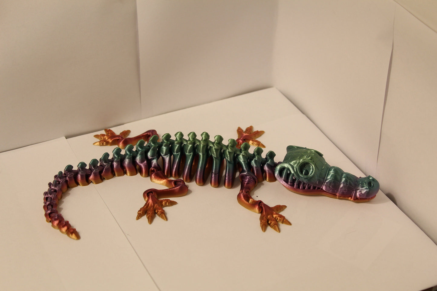 3D Printed Articulating Skeleton Crocodile