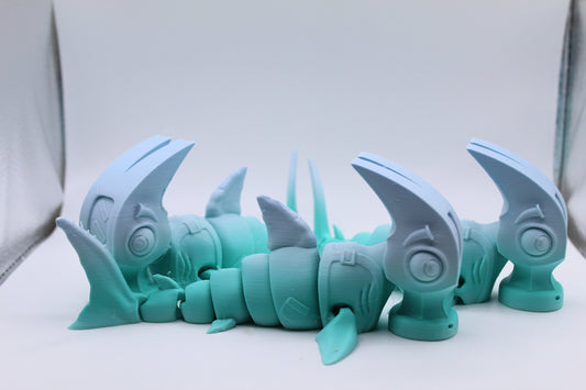 3D Printed Articulating Hammerhead Shark