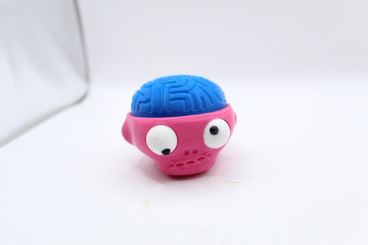 3D Printed Spinning Zombie Head Herb Grinder