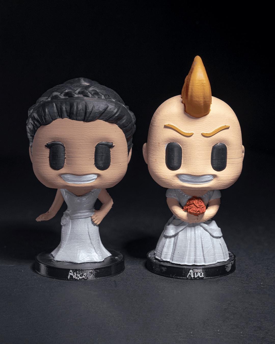 3D Printed Personalized/Customizable Wedding Cake Dolls/Toppers