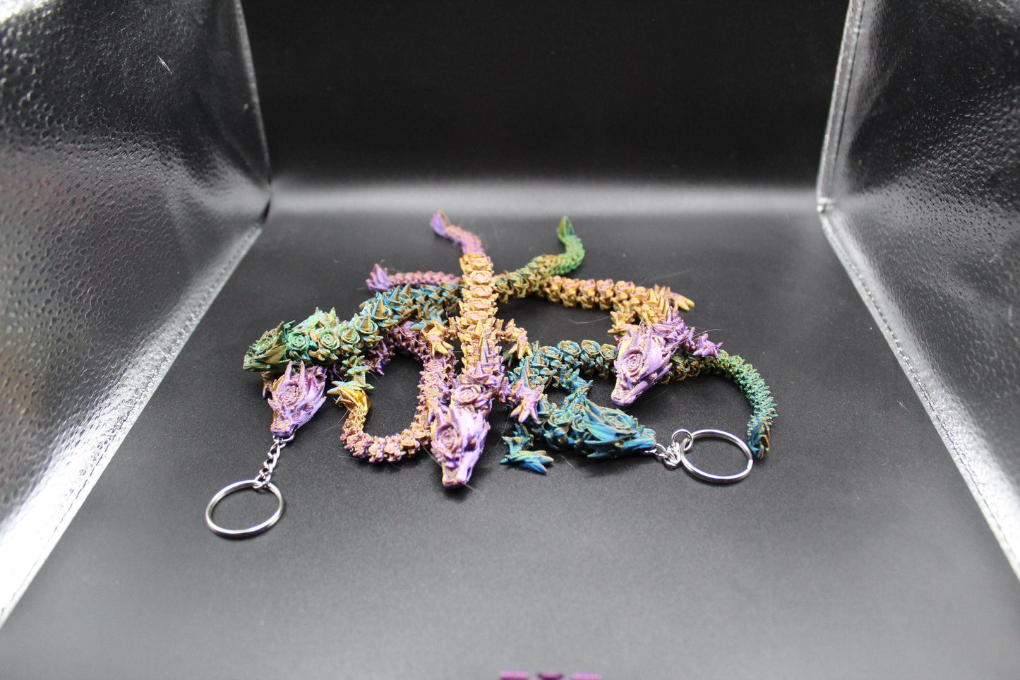 3D Printed Rose Dragon Key Chain