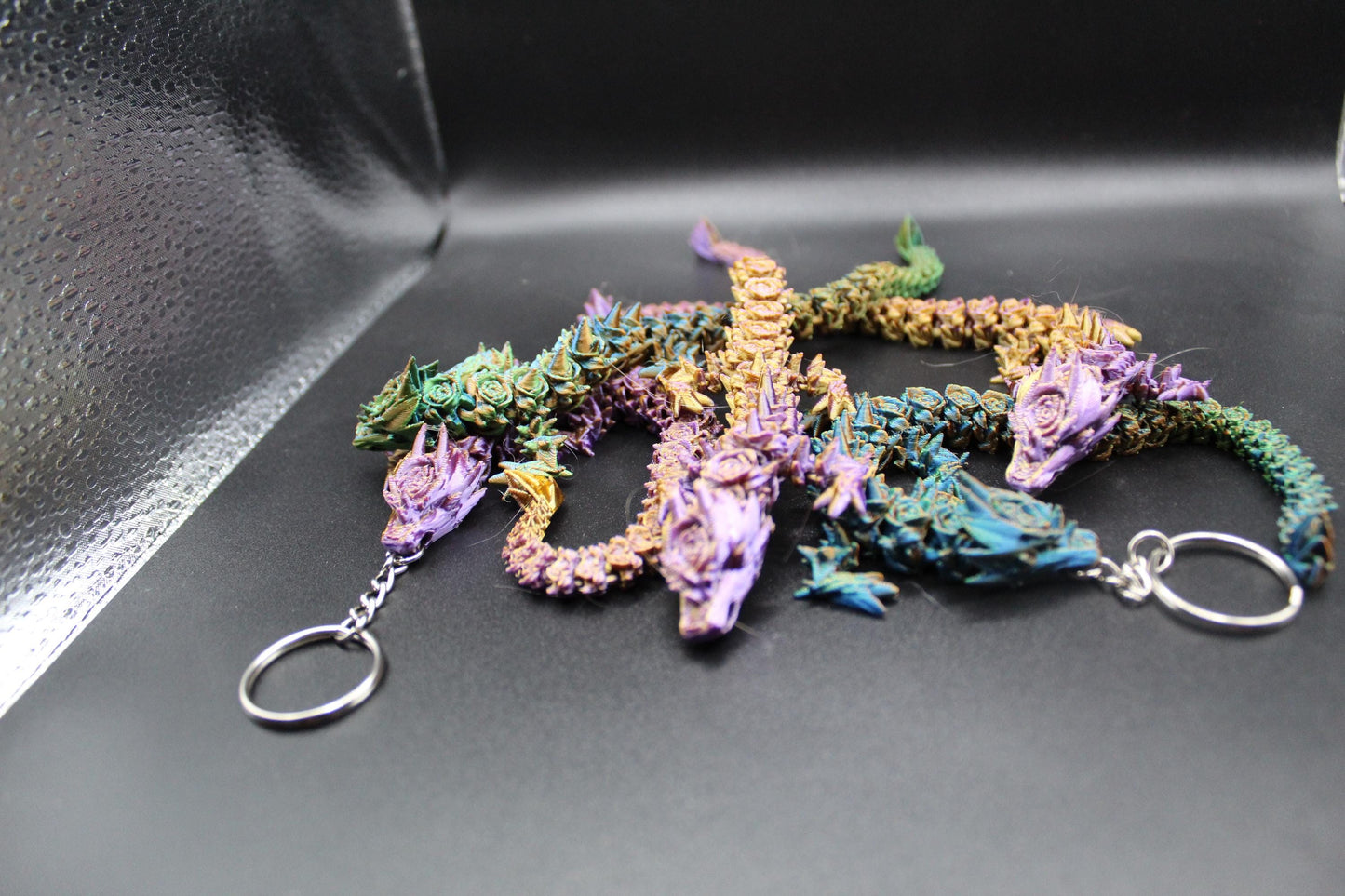 3D Printed Rose Dragon Key Chain
